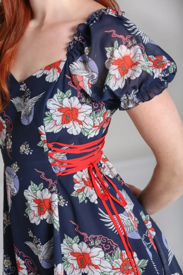 Hell Bunny Dresses>Misa Mini Dress Navy