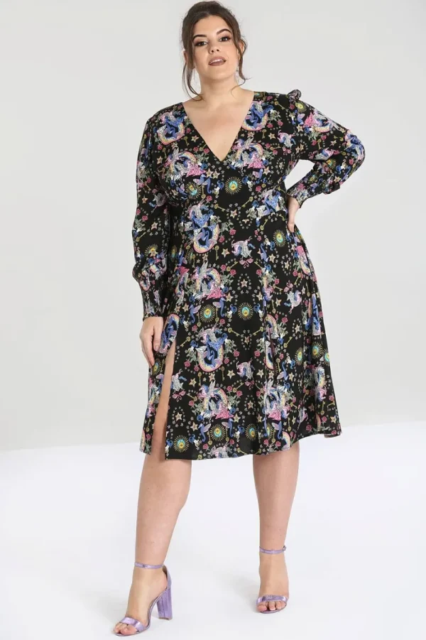 Hell Bunny Dresses>Moondance Mid Dress Black