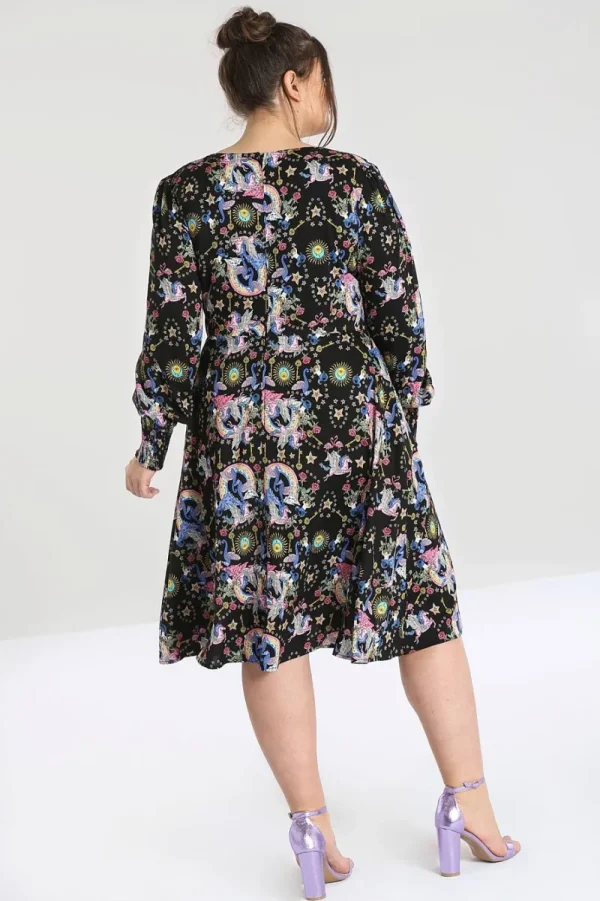 Hell Bunny Dresses>Moondance Mid Dress Black