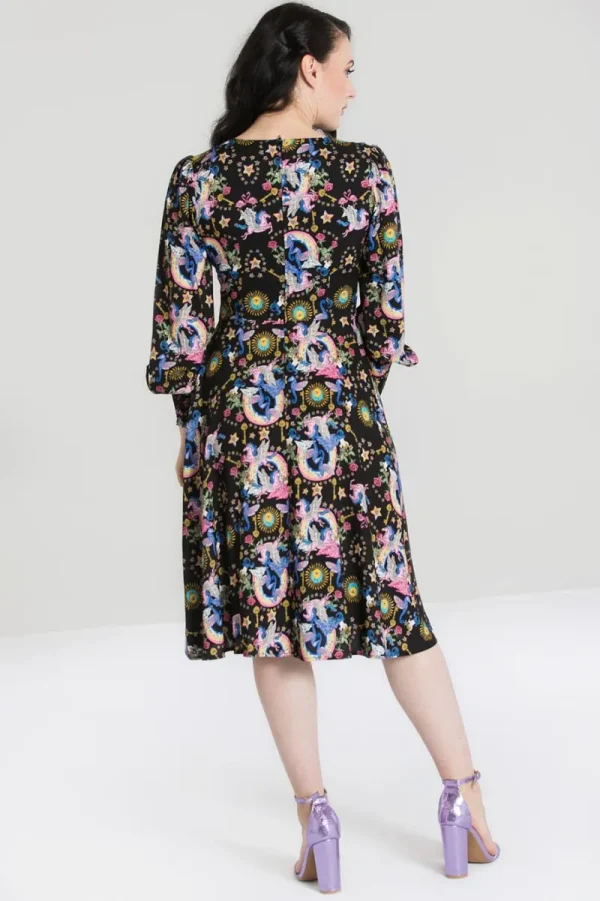 Hell Bunny Dresses>Moondance Mid Dress Black