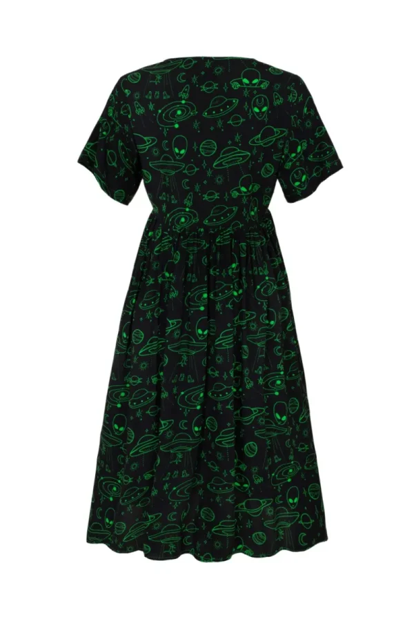 Hell Bunny Dresses>Mulder Dress Green