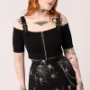 Hell Bunny Tops | Tops>Obsidian Top Black