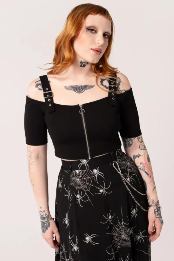 Hell Bunny Tops | Tops>Obsidian Top Black
