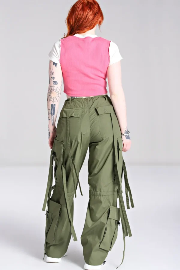 Hell Bunny Trousers & Shorts>Octopus Trousers Green