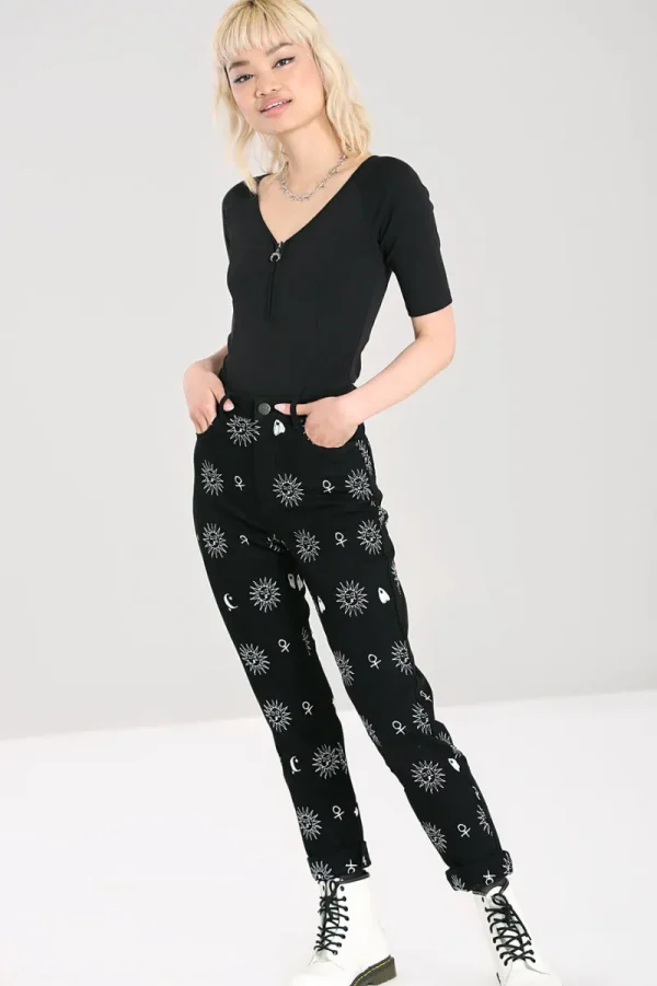 Hell Bunny Trousers & Shorts | Trousers & Shorts>Oculus Jeans Black