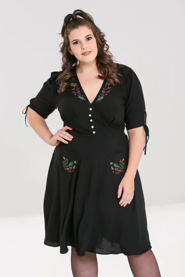Hell Bunny Dresses | Dresses>Olivia Mid Dress Black