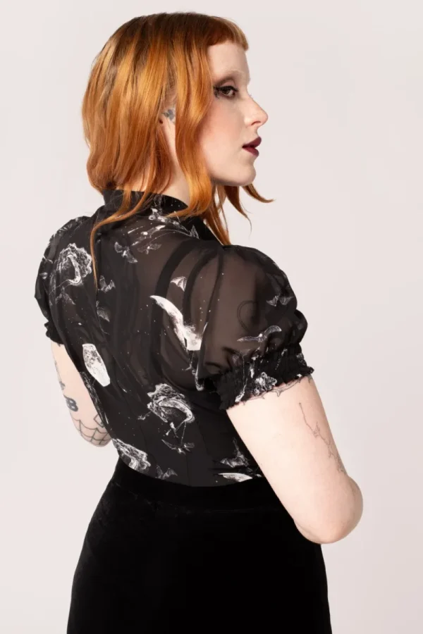 Hell Bunny Tops | Blouses>Over The Moon Blouse Black