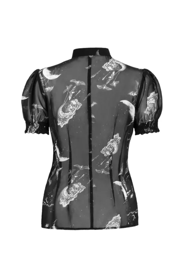 Hell Bunny Tops | Blouses>Over The Moon Blouse Black