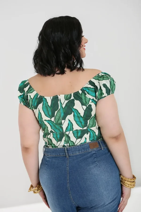 Hell Bunny Tops | Tops>Rainforest Top Ivory