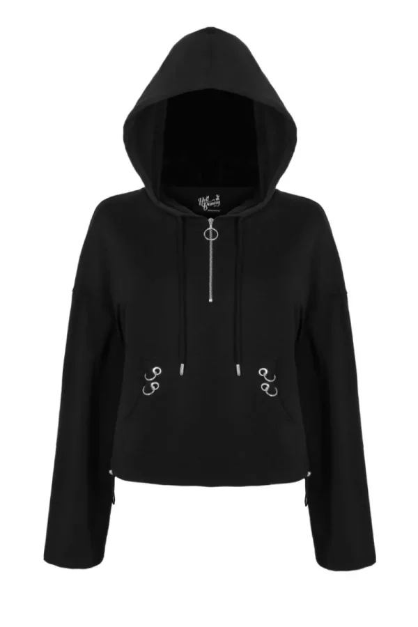Hell Bunny Tops | Loungewear>Ramona Hoodie Black