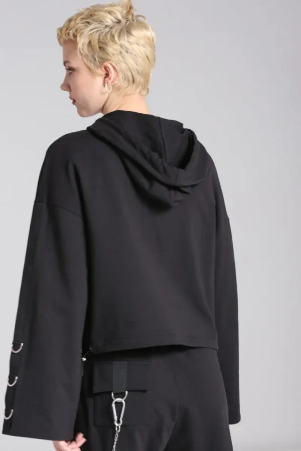 Hell Bunny Tops | Loungewear>Ramona Hoodie Black