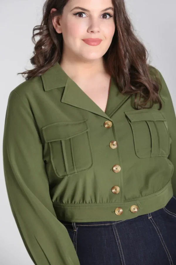 Hell Bunny Coats & Jackets | Coats & Jackets>Ravenwood Jacket Khaki
