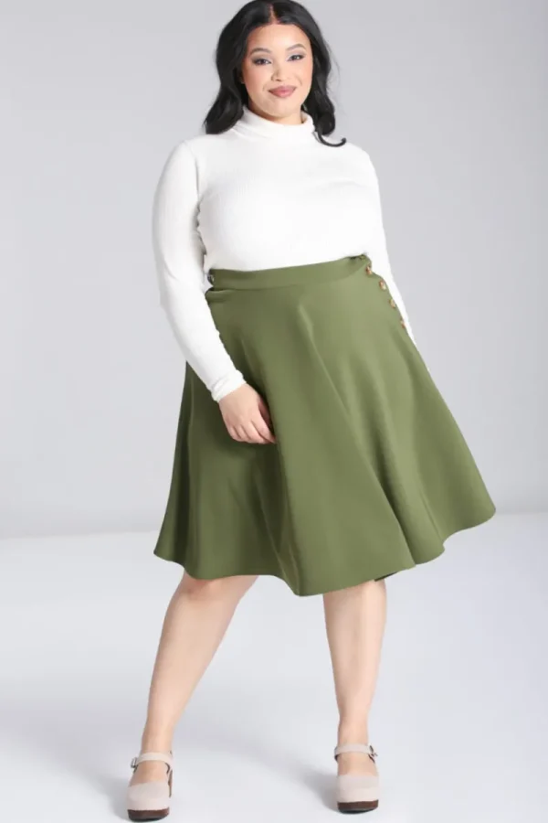 Hell Bunny Skirts | Skirts>Ravenwood Skirt Khaki