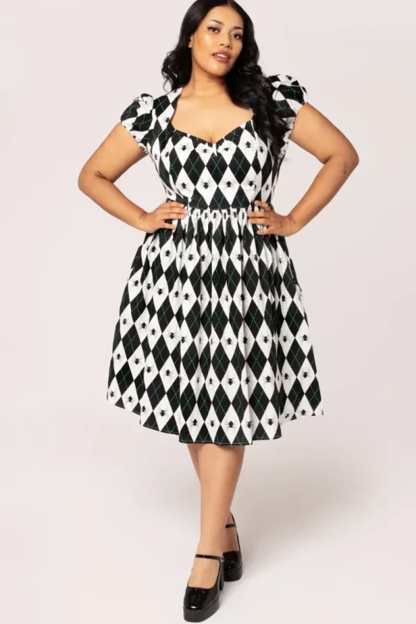 Hell Bunny Dresses | Midi Dresses>Regina Dress Black/White