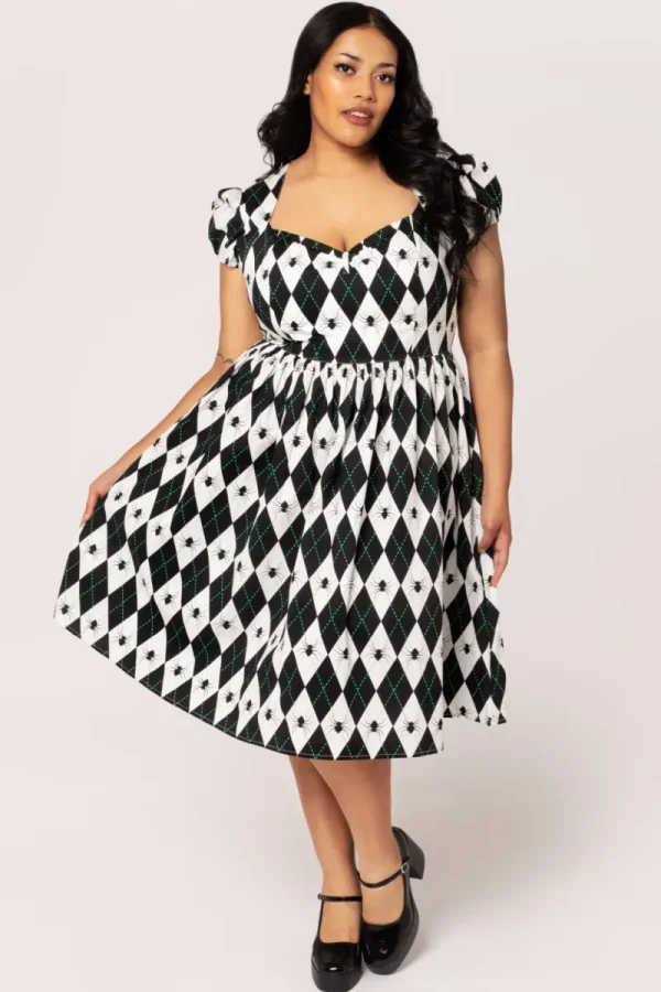 Hell Bunny Dresses | Midi Dresses>Regina Dress Black/White