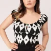 Hell Bunny Tops | Tops>Regina Top Black/White