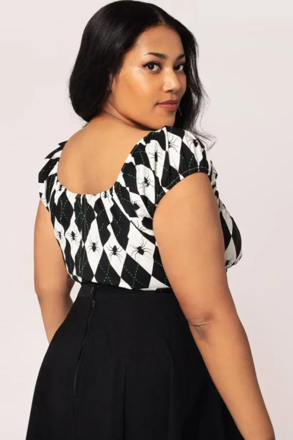 Hell Bunny Tops | Tops>Regina Top Black/White