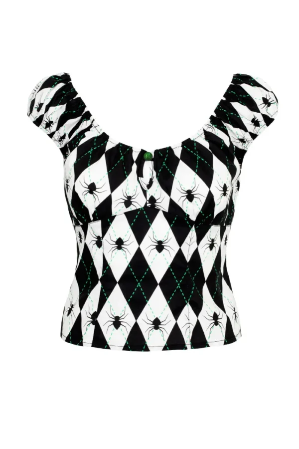 Hell Bunny Tops | Tops>Regina Top Black/White