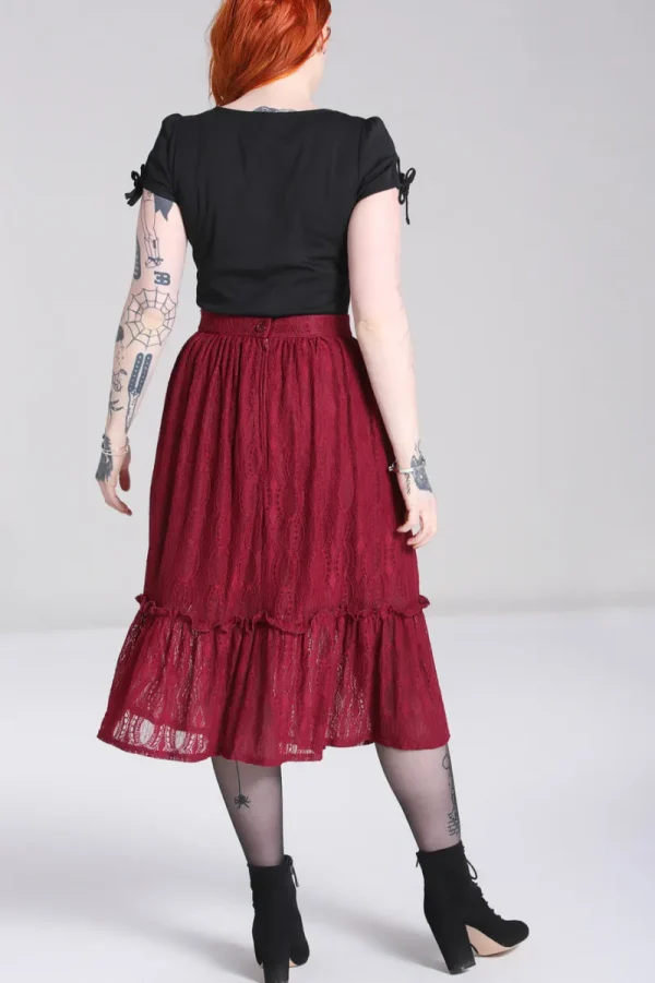 Hell Bunny Skirts>Rhea Skirt Burgundy