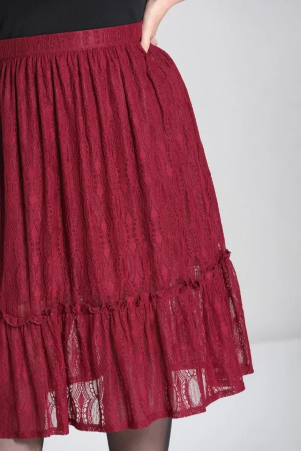 Hell Bunny Skirts>Rhea Skirt Burgundy