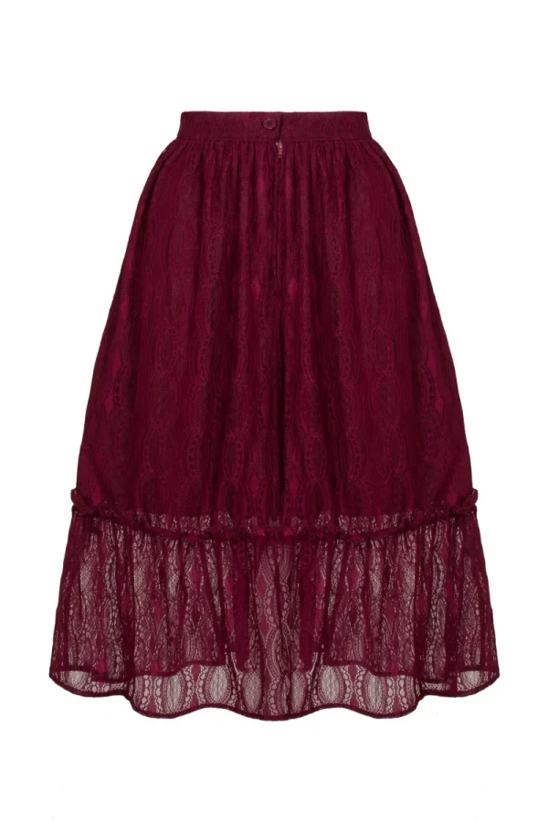 Hell Bunny Skirts>Rhea Skirt Burgundy