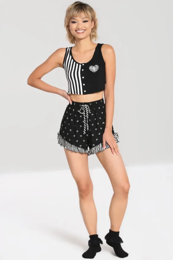 Hell Bunny Tops | Tops>Ribcage Crop Top Black