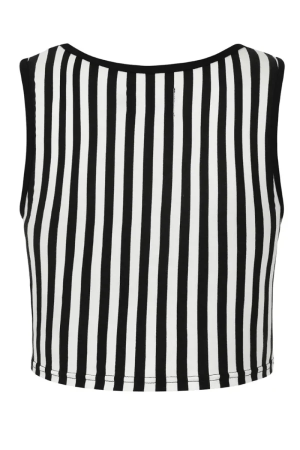 Hell Bunny Tops | Tops>Ribcage Crop Top Black