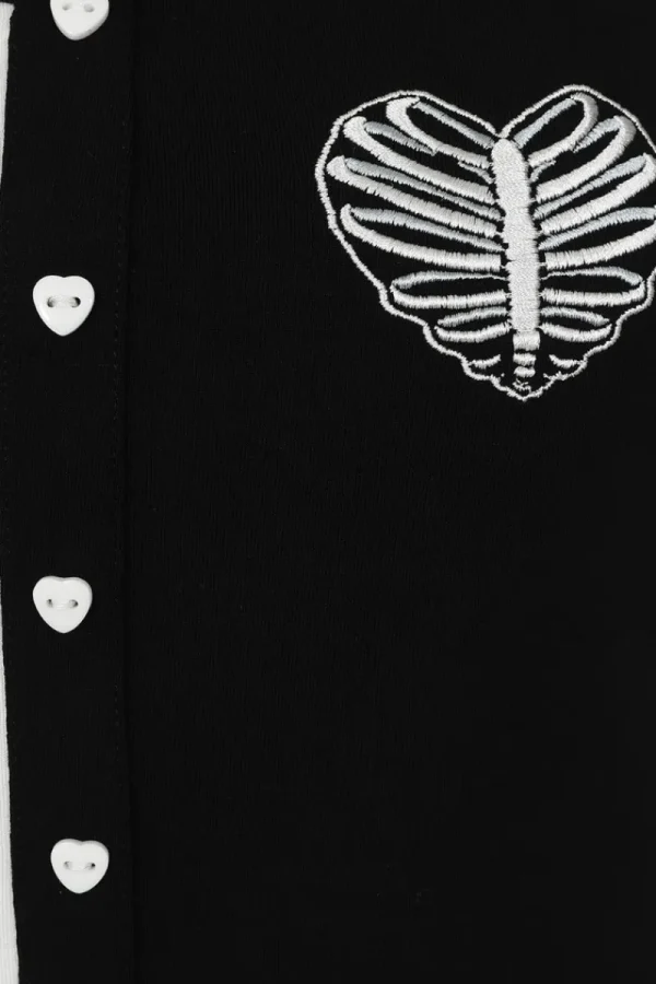 Hell Bunny Tops | Tops>Ribcage Crop Top Black