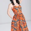Hell Bunny Dresses | Dresses With Pockets>Rio Dress Orange