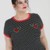 Hell Bunny Tops | Knitwear>Rose Heart Top Black