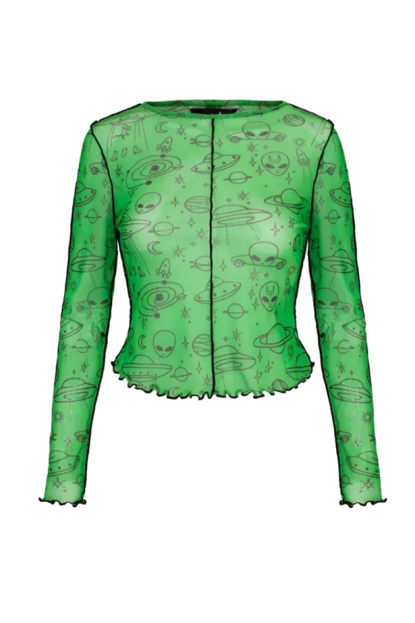Hell Bunny Tops | Tops>Scully Top Green