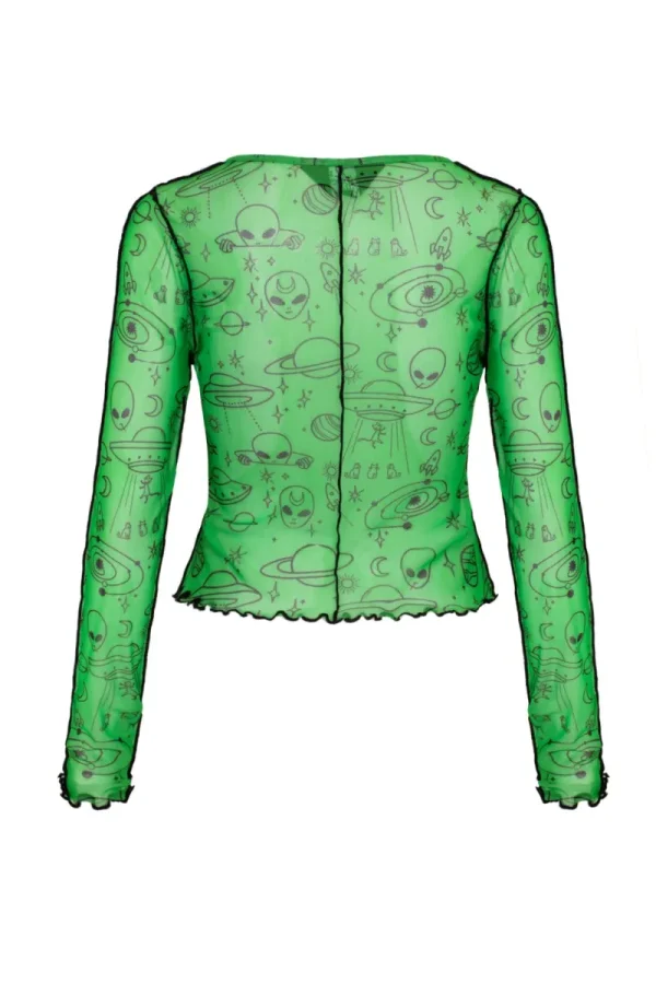 Hell Bunny Tops | Tops>Scully Top Green