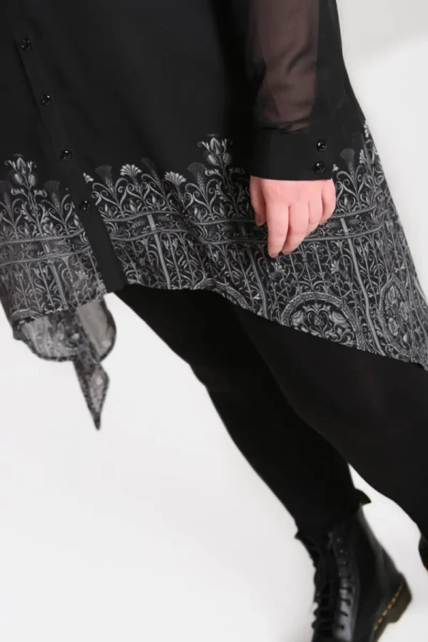 Hell Bunny Tops | Blouses>Secret Gate Tunic Black