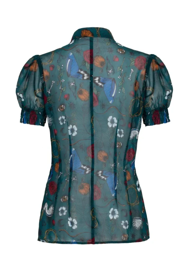 Hell Bunny Tops | Blouses>Sianna Blouse Teal