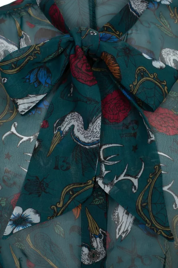 Hell Bunny Tops | Blouses>Sianna Blouse Teal