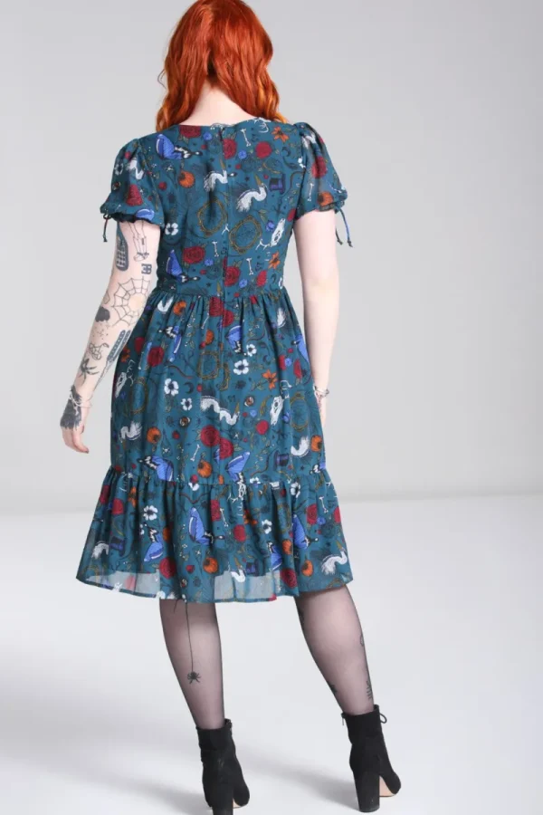 Hell Bunny Dresses>Sianna Midi Dress Teal