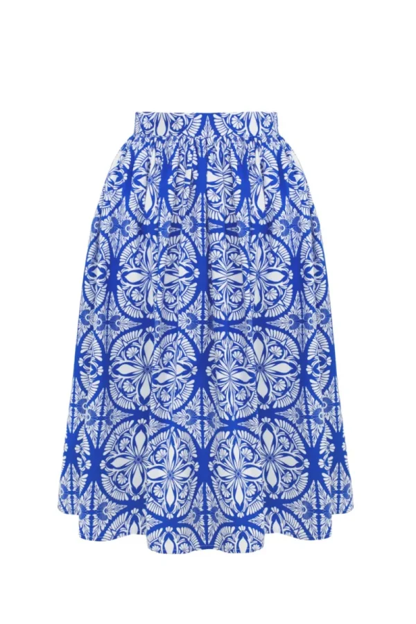 Hell Bunny Skirts>Sicily Skirt Blue