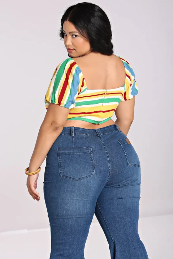 Hell Bunny Tops | Tops>Solange Crop Top MultiColour