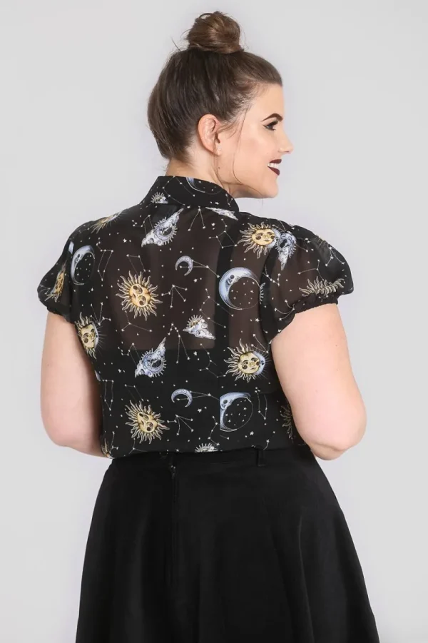 Hell Bunny Tops | Blouses>Solaris Blouse Black
