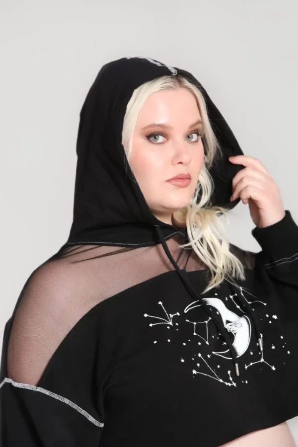 Hell Bunny Tops | Knitwear>Solaris Hoodie Black