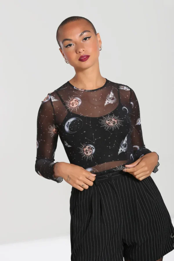 Hell Bunny Tops | Tops>Solaris Mesh Top Black
