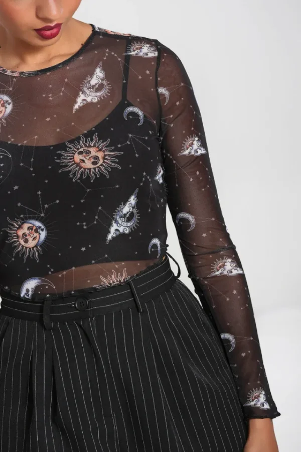 Hell Bunny Tops | Tops>Solaris Mesh Top Black