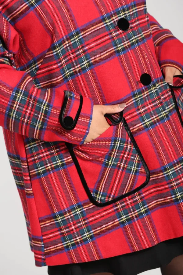Hell Bunny Coats & Jackets>Stanley Coat Red