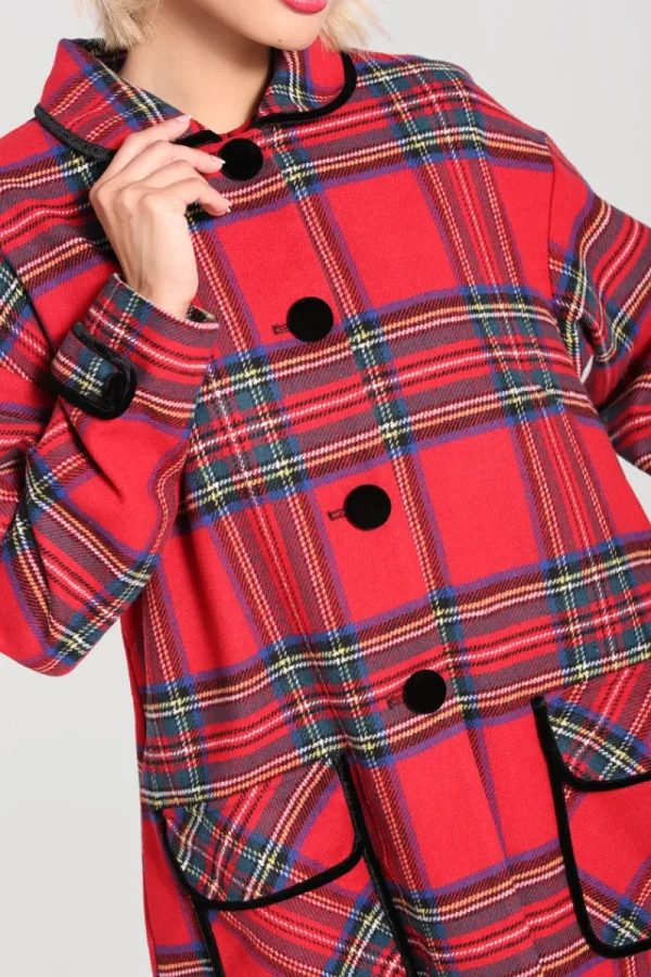 Hell Bunny Coats & Jackets>Stanley Coat Red