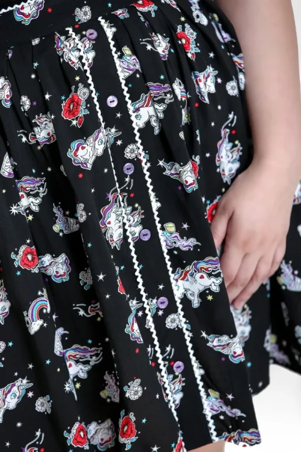 Hell Bunny Skirts>Star Catcher Mini Skirt Black