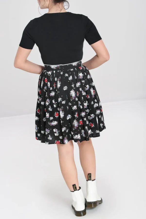 Hell Bunny Skirts>Star Catcher Mini Skirt Black