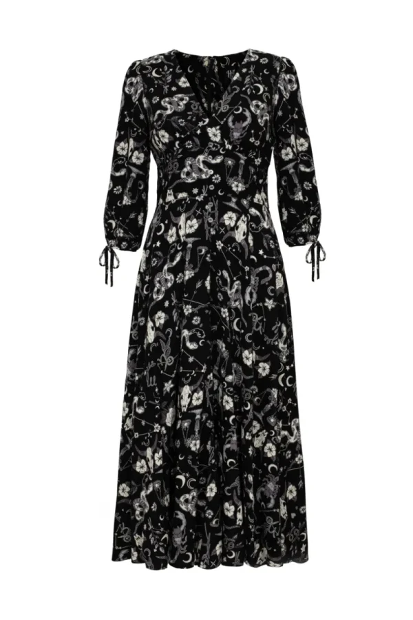 Hell Bunny Dresses | Midi Dresses>Star Sign Midi Dress Black