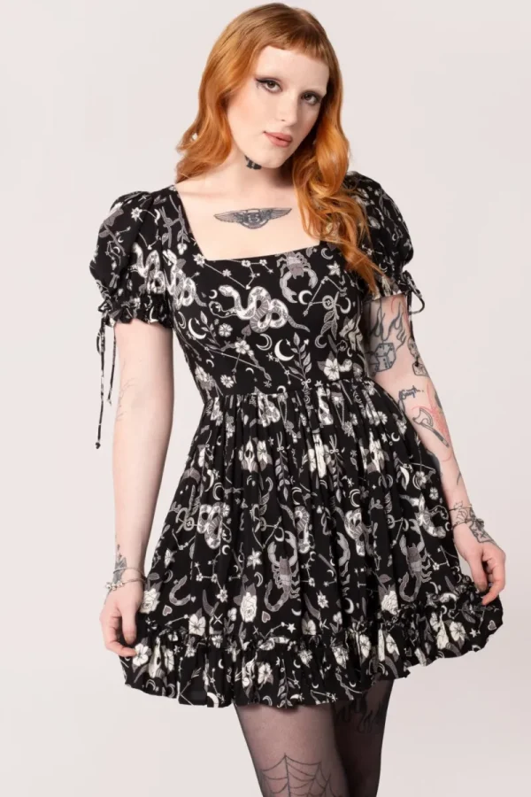 Hell Bunny Dresses | Mini Dresses>Star Sign Mini Dress Black