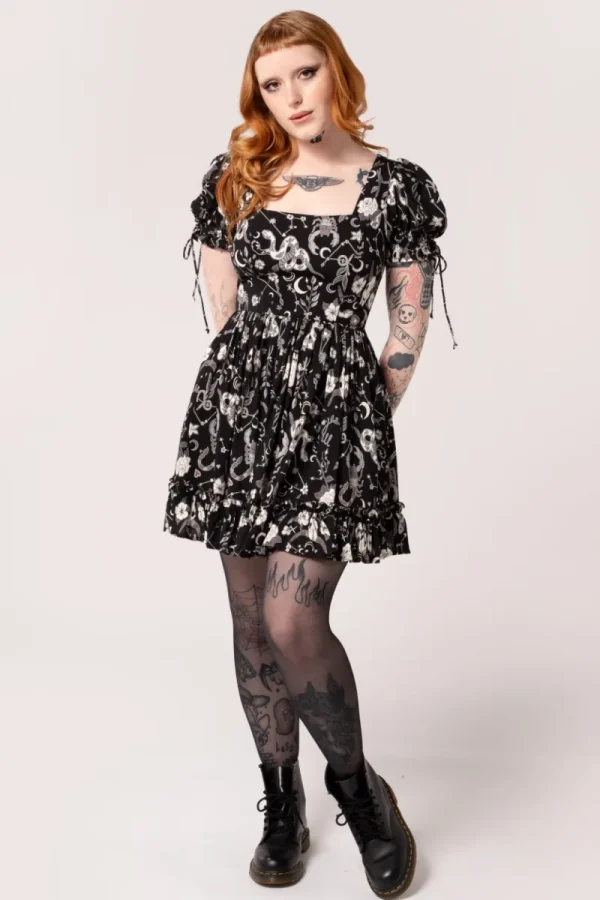 Hell Bunny Dresses | Mini Dresses>Star Sign Mini Dress Black