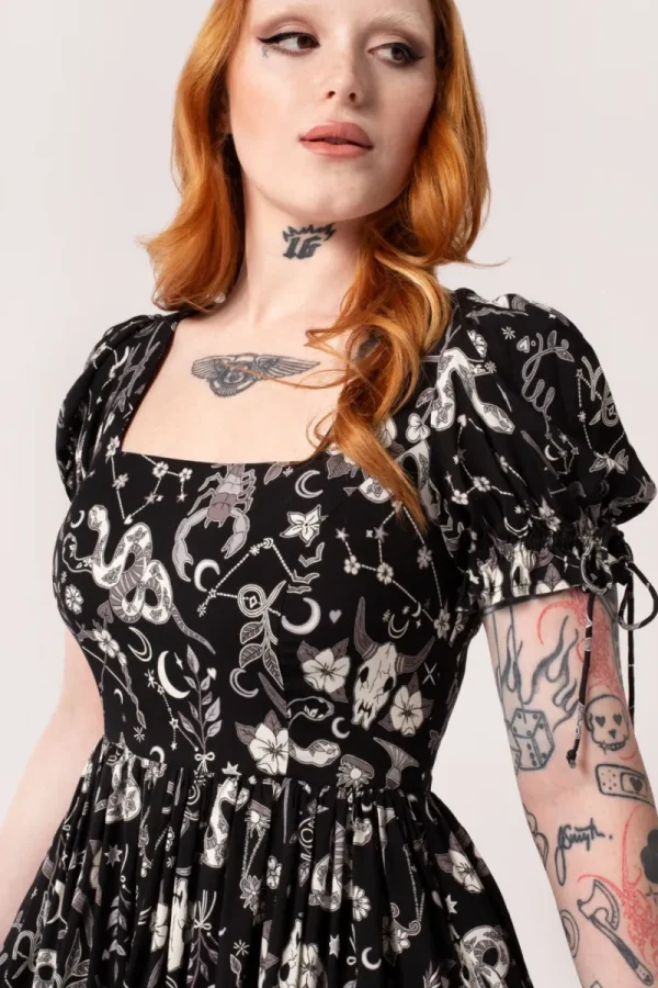 Hell Bunny Dresses | Mini Dresses>Star Sign Mini Dress Black